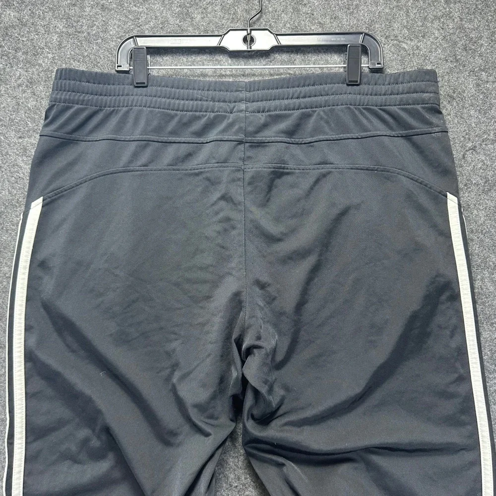 VTG 90s Adidas Mens Black 3-Stripe Straight Leg Track Pants Large